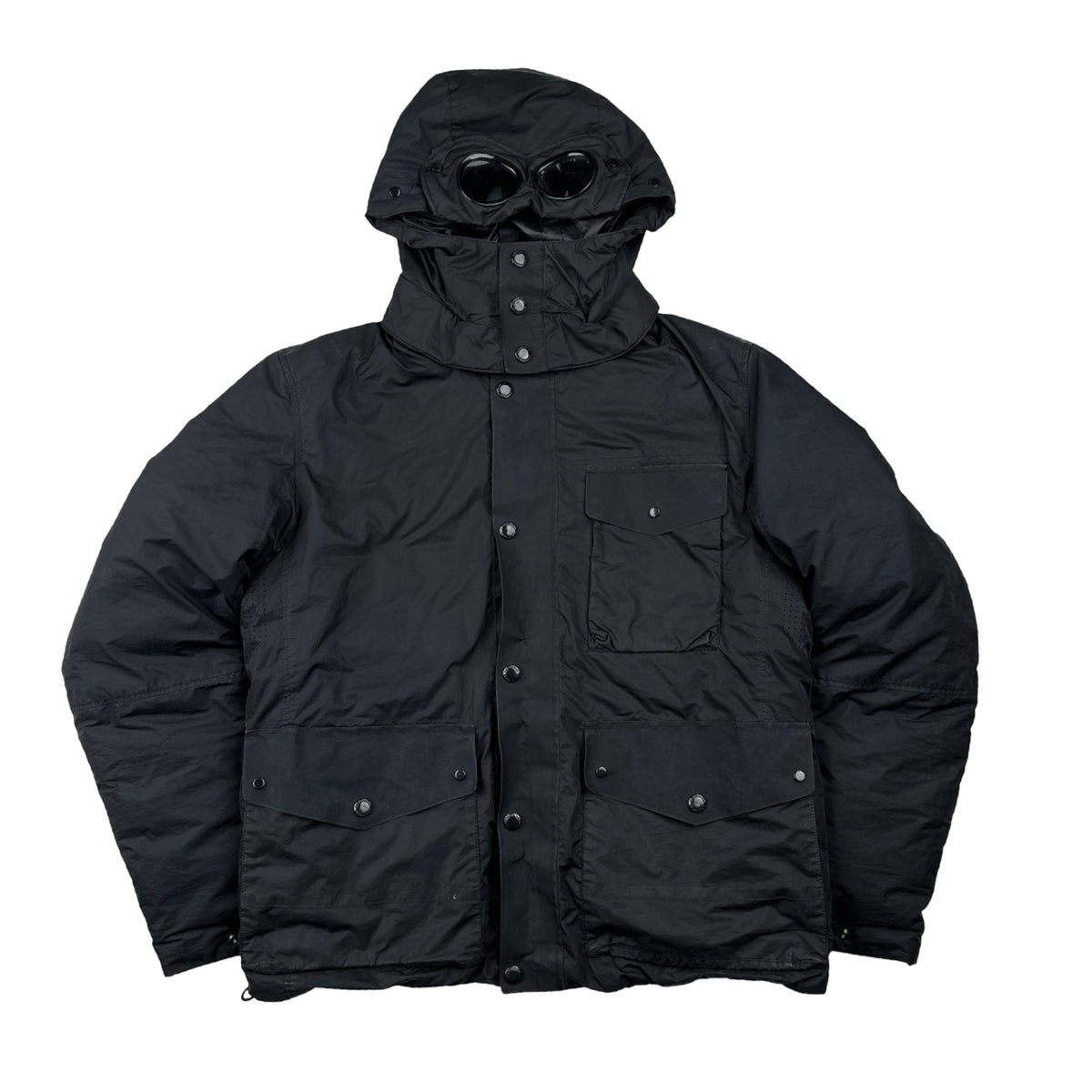 CP Company Black Micro M Down Filled Goggle Jacket - XL – Mat's Island