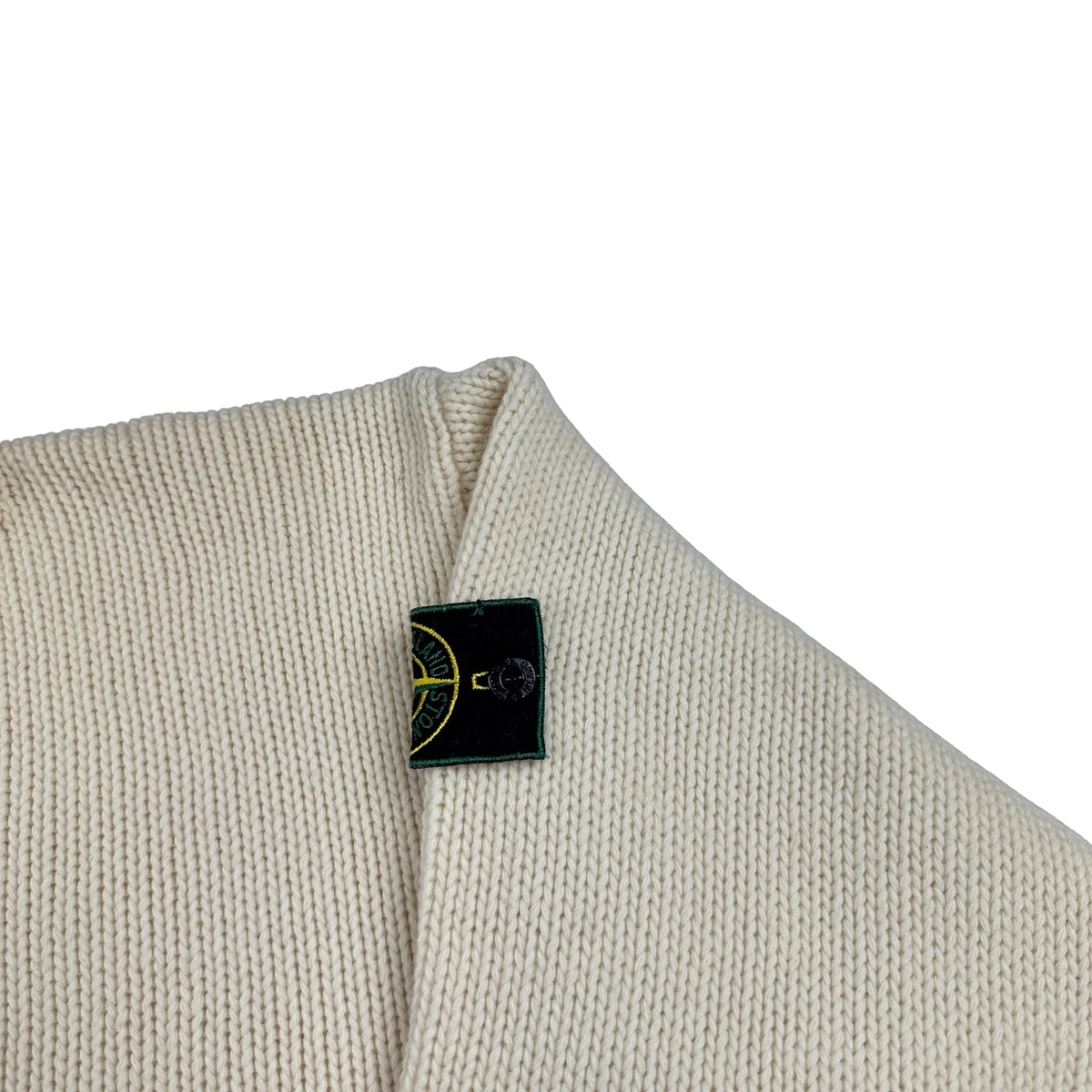 Stone Island 1997 Ribbed Cotton Green Edged Vintage Jumper