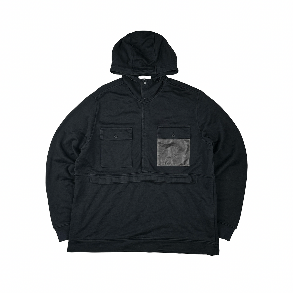 Stone Island Marina Black Cotton Multi Pocket Hoodie Jumper 3XL