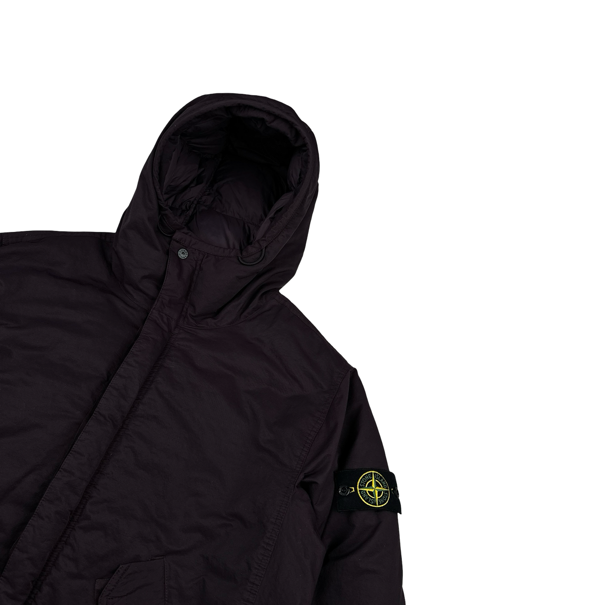 Stone Island 2023 Plum Opaque Nylon Twill Down-TC Puffer Jacket