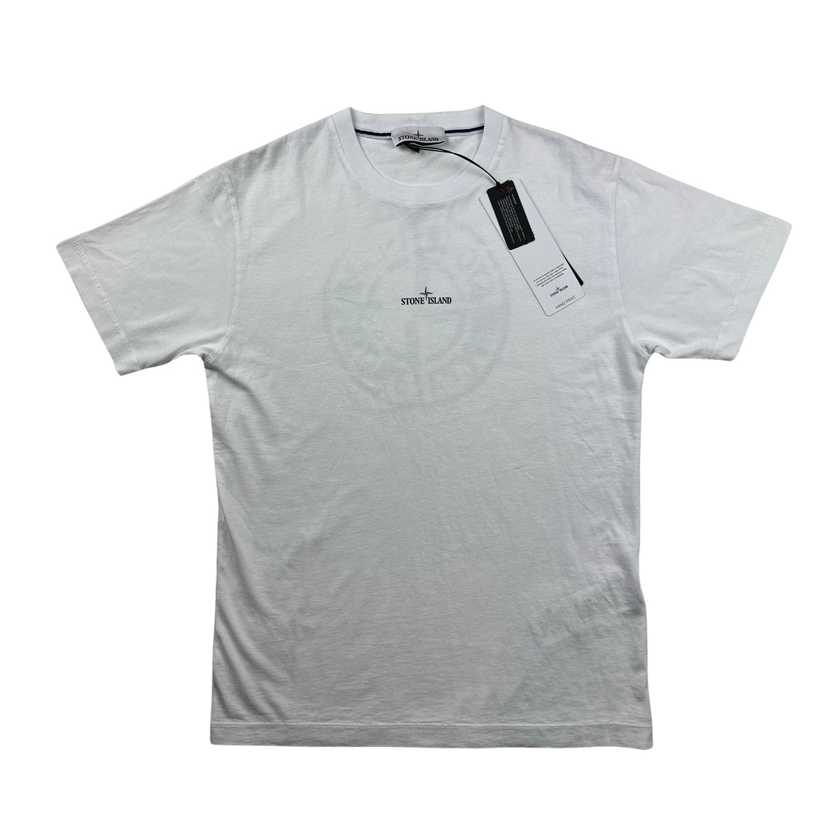 Stone Island 2023 White Back Hand Printed T-Shirt Large – Mat's