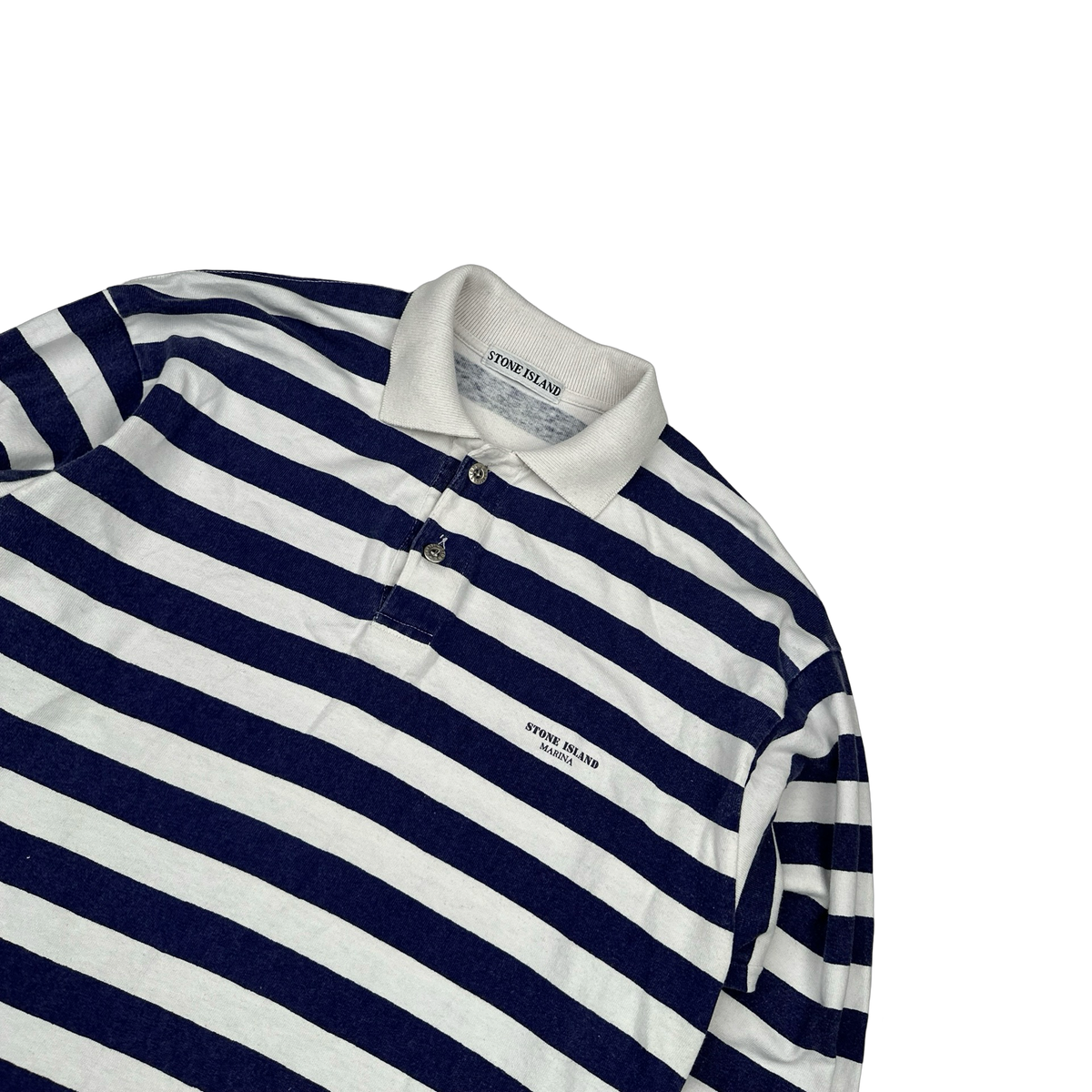 Stone Island Vintage 80's Cotton Blue Striped Marina