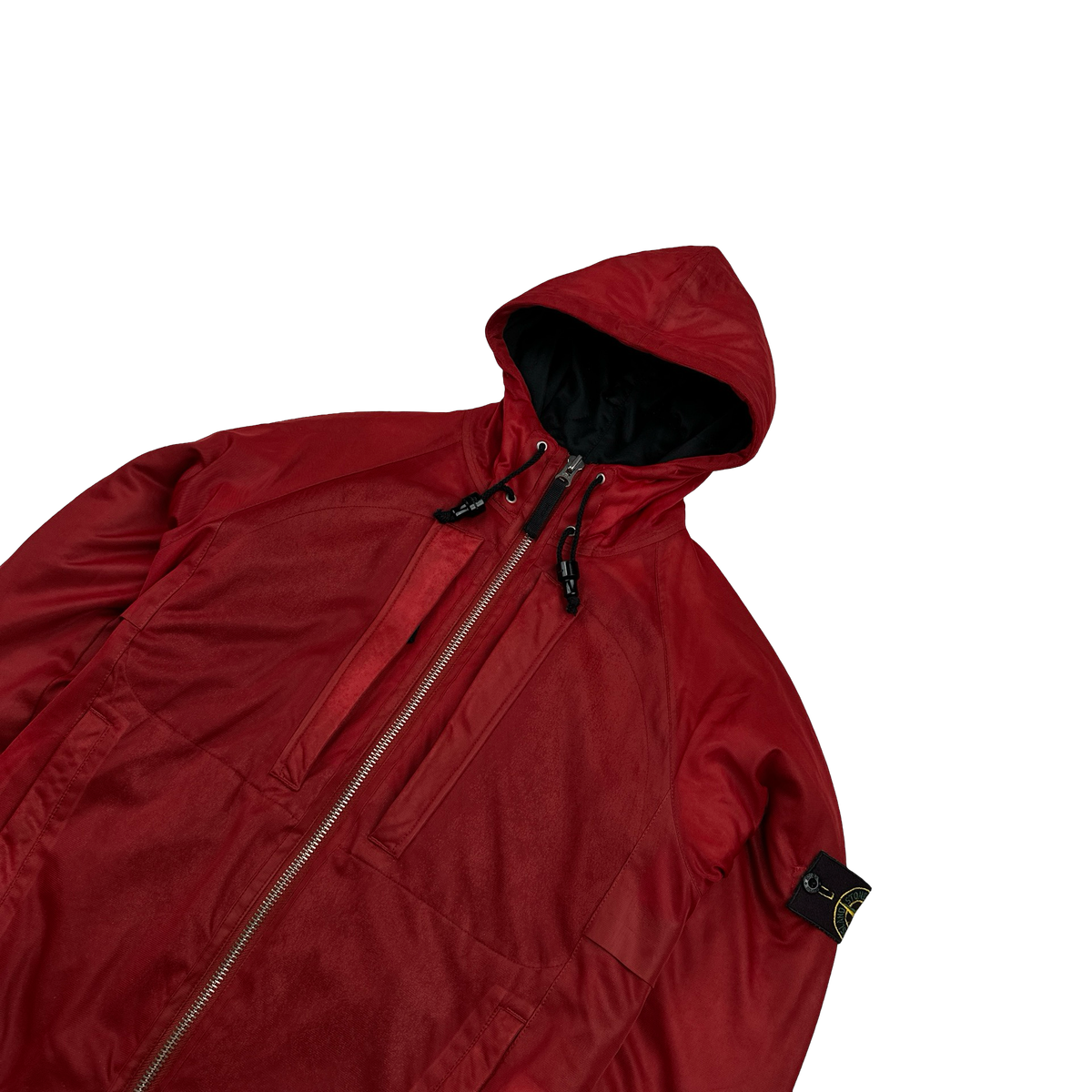 Stone Island 2009 Red Thick Nylon Membrana Jacket Small