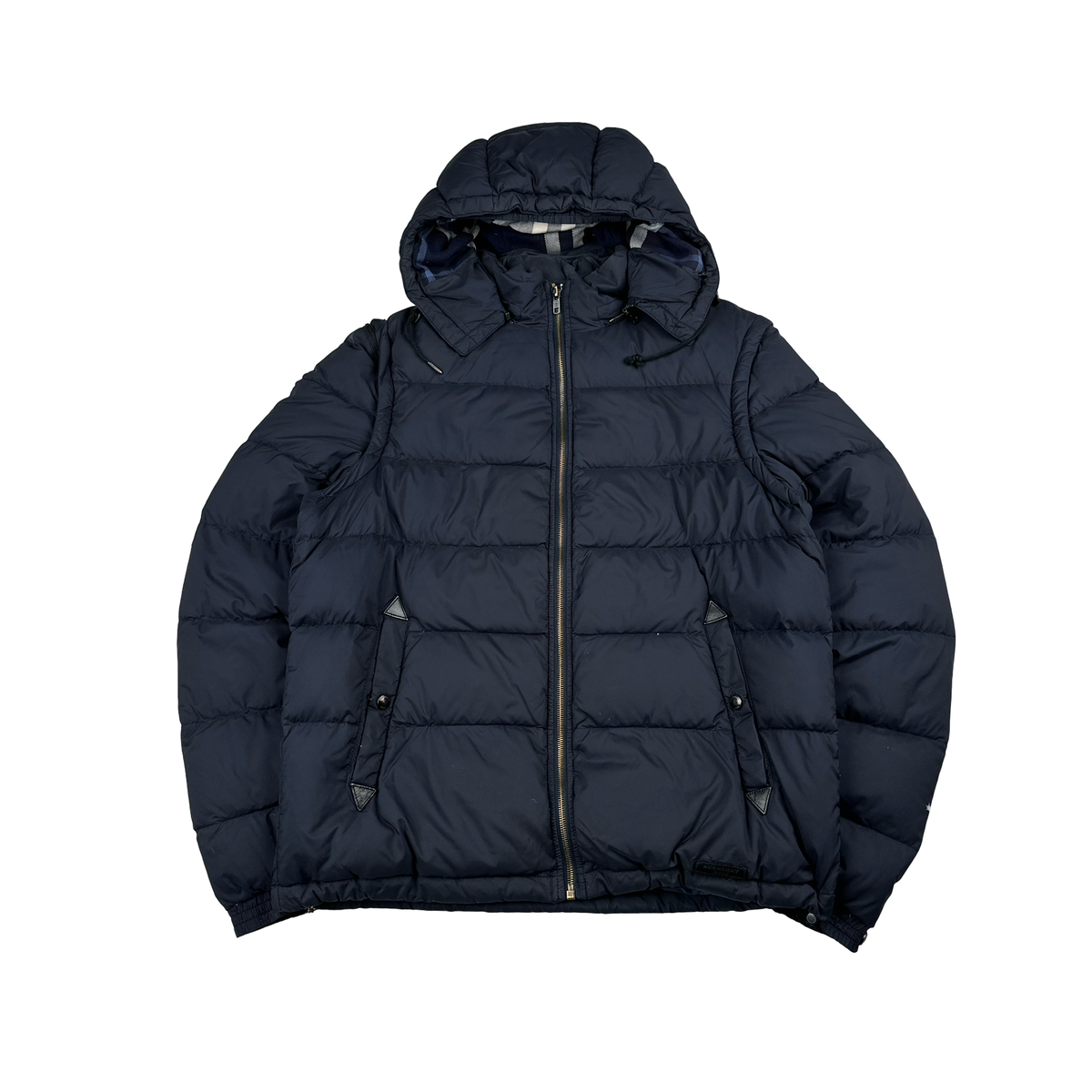 Burberry Navy Nova Check Lined Hooded Jacket - Medium – Mat's Island