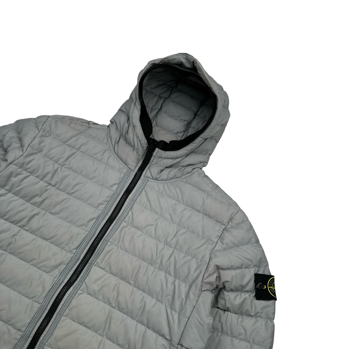 Stone Island 2021 Grey 0-Cotton R Nylon Tela Puffer Jacket - XL