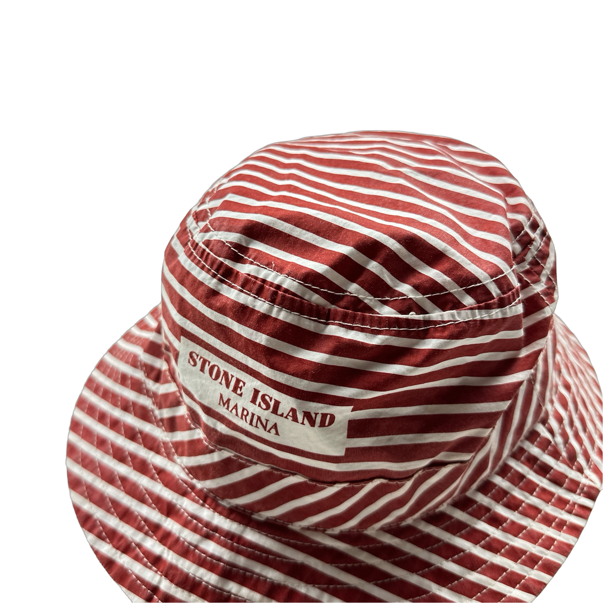 STONE ISLAND MARINA バケットハット ホワイト STONE ISLAND LOGO