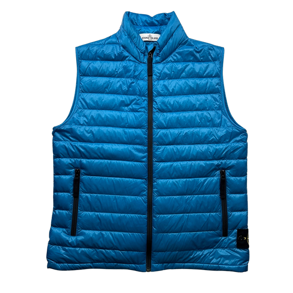 Stone Island 2013 Blue Micro Yarn Down Packable Gilet - Large