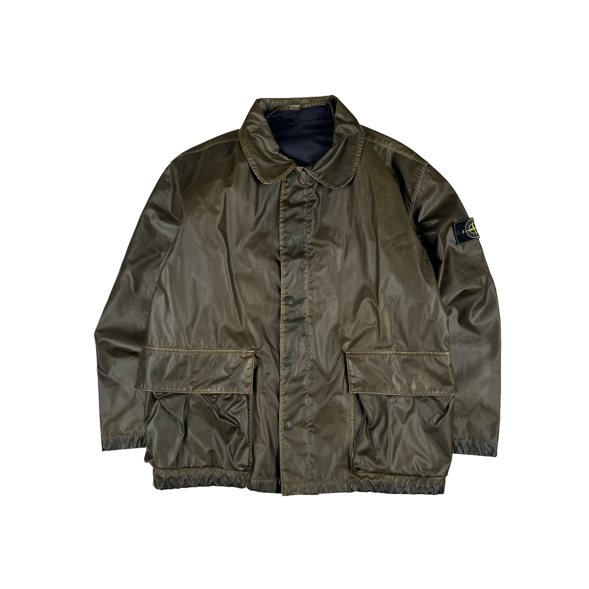 Stone Island 1990s Vintage Khaki Raso Gommato Jacket - XL – Mat's