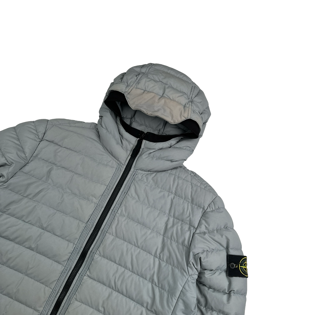 Stone Island 2021 Grey 0-Cotton R Nylon Tela Puffer Jacket - XL