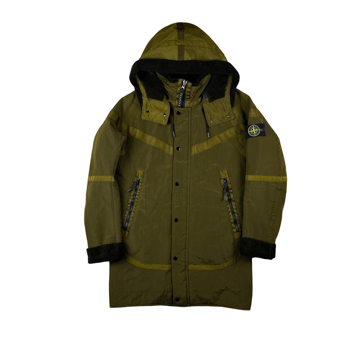 Stone Island x Nike Jacquard Grid On Wool Fur Windrunner Jacket - Main Image
