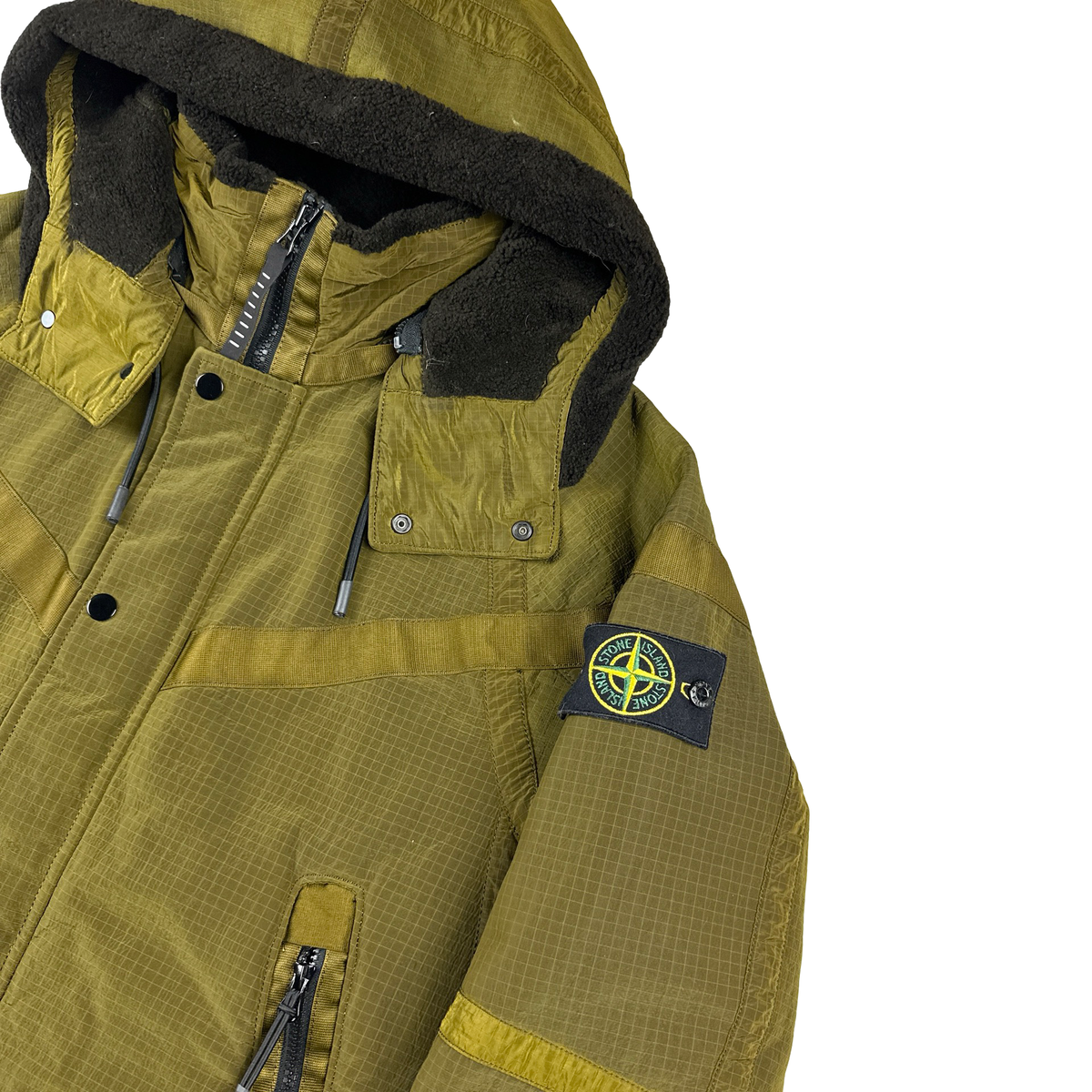 Stone Island x Nike Jacquard Grid On Wool Fur Windrunner Jacket