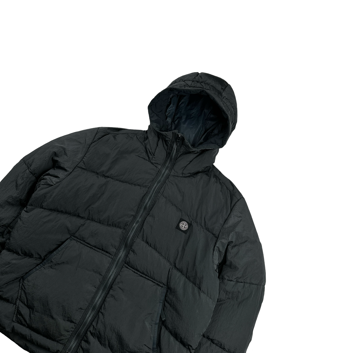 Stone Island 2019 Charcoal Nylon Metal Watro Down TC Puffer Jacket