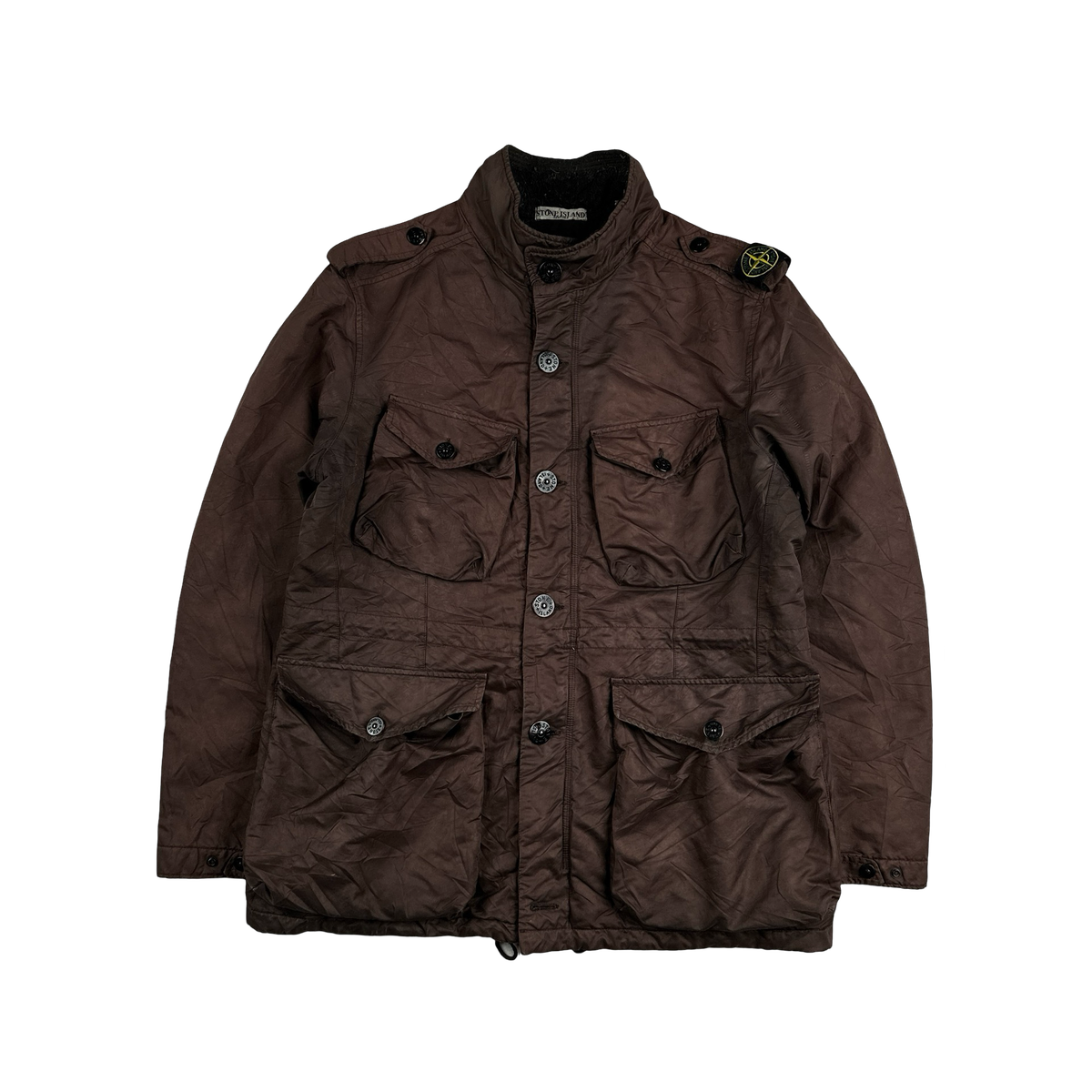 Stone Island 2008 Brown David TC Shoulder Badge Field Jacket - XL 