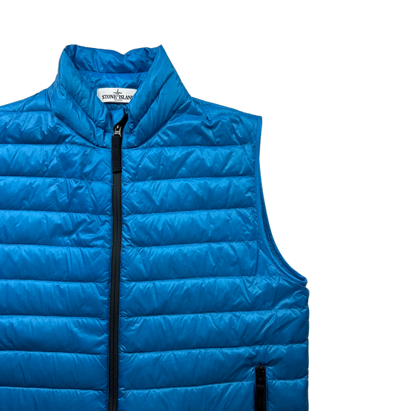 Stone Island 2013 Blue Micro Yarn Down Packable Gilet - Large