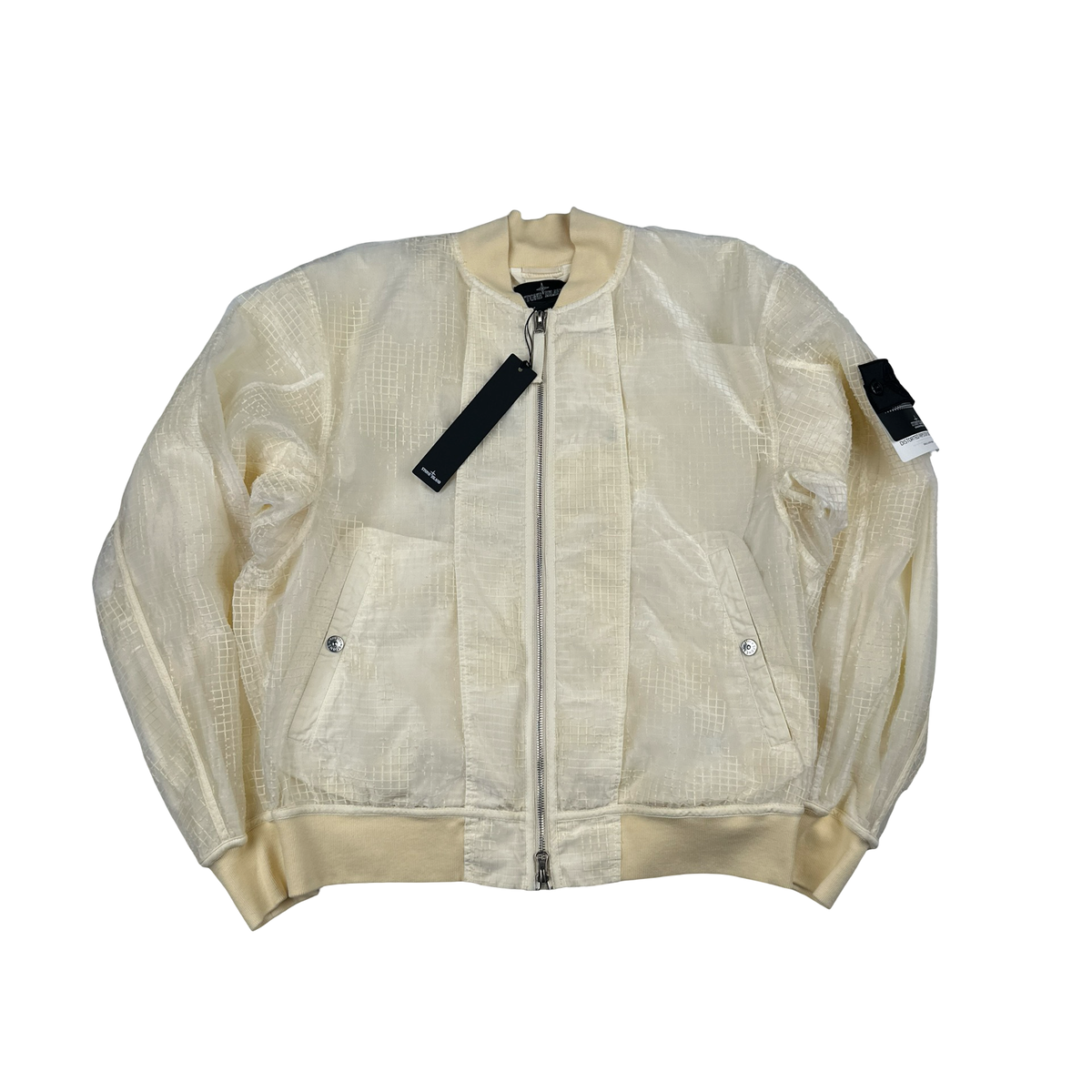 Stone Island Shadow Project 2022 Cream Distorted Ripstop Organza 