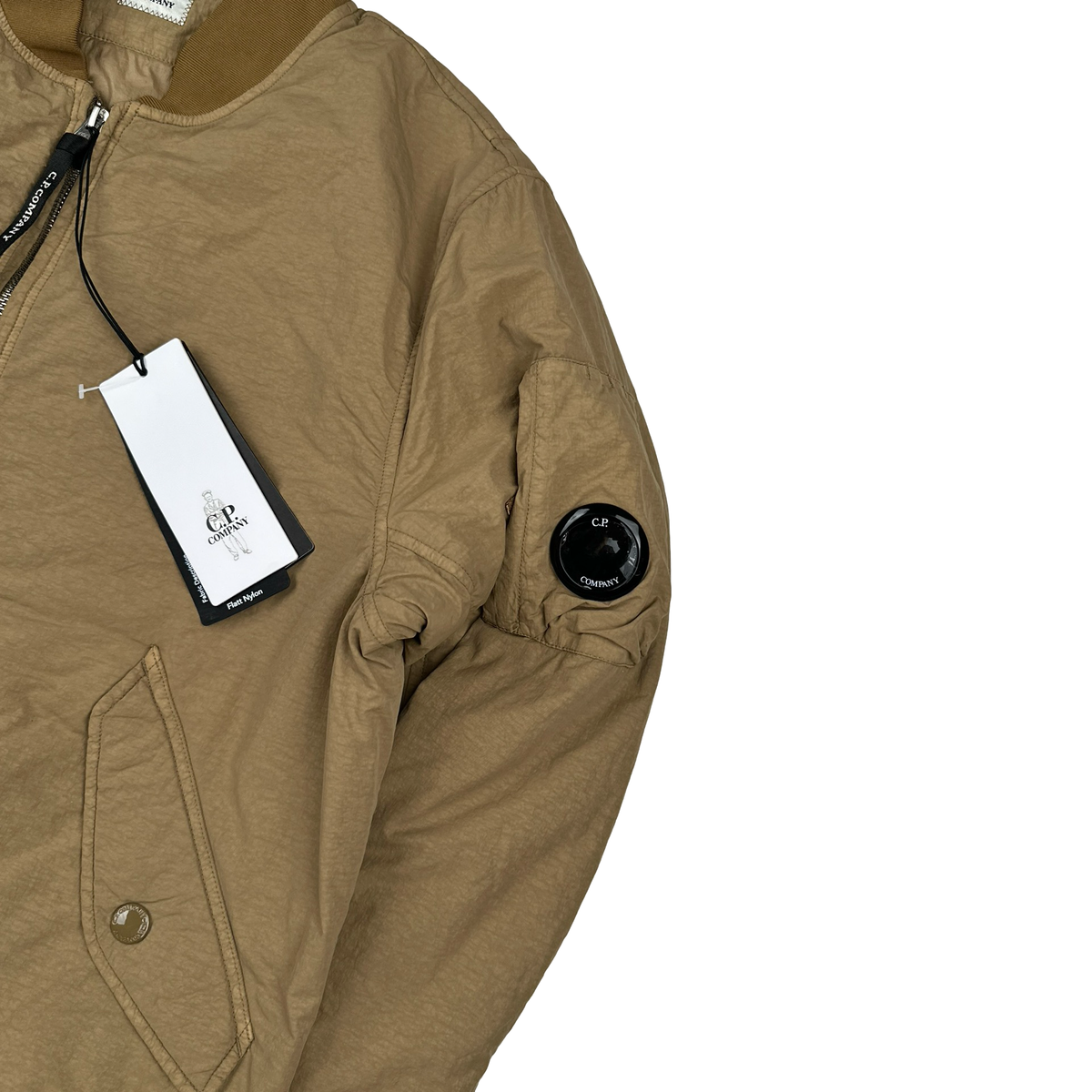 CP Company Brown Flatt Nylon Bomber Jacket - Medium – Mat's Island