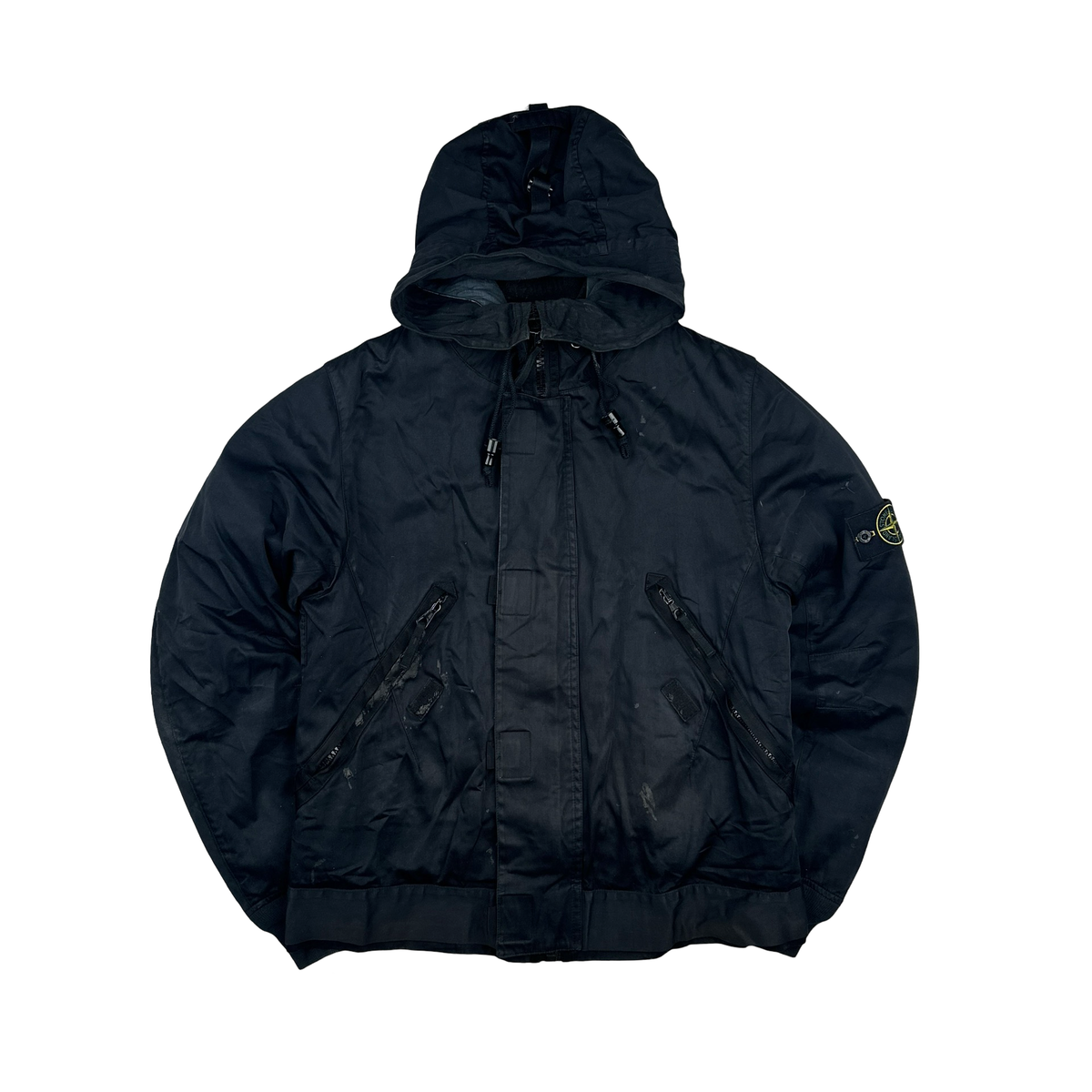 Stone Island 2007 Navy Dutch Rope Double Lined Hooded Jacket Large
