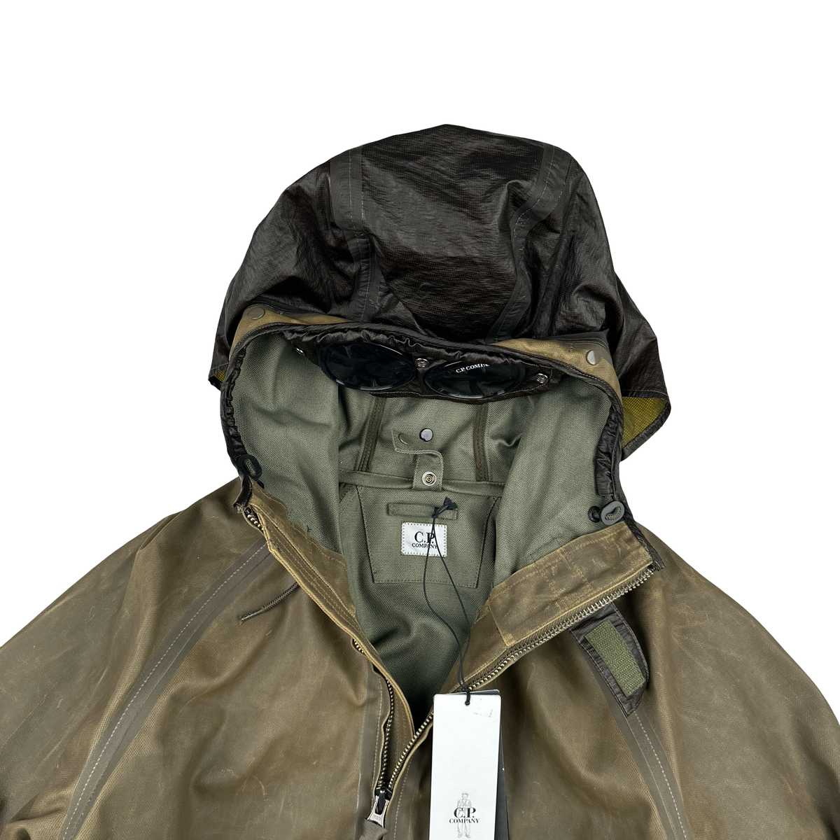 CP Company Beige Green TOOB Goggle Zipped Jacket - Small – Mat