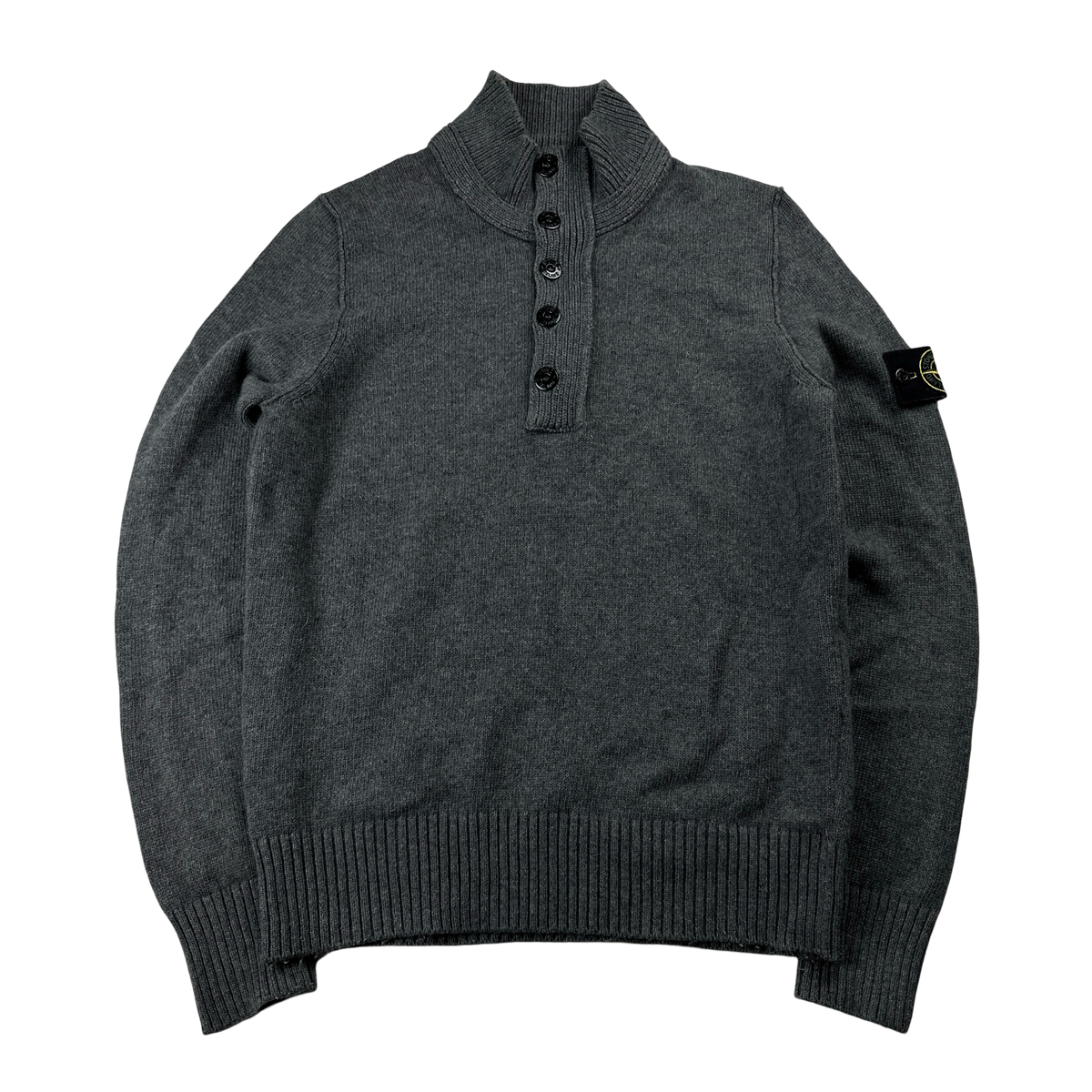 Stone Island 2017 Grey High Neck Knitted Jumper Medium - Main Image