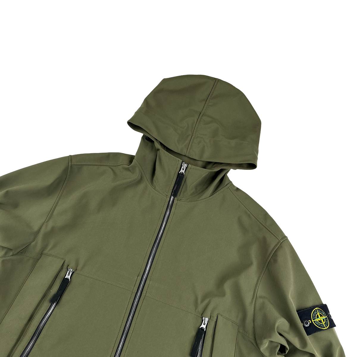 R Jacket Stone Island Soft Shell Olive Green Stone Island Junior