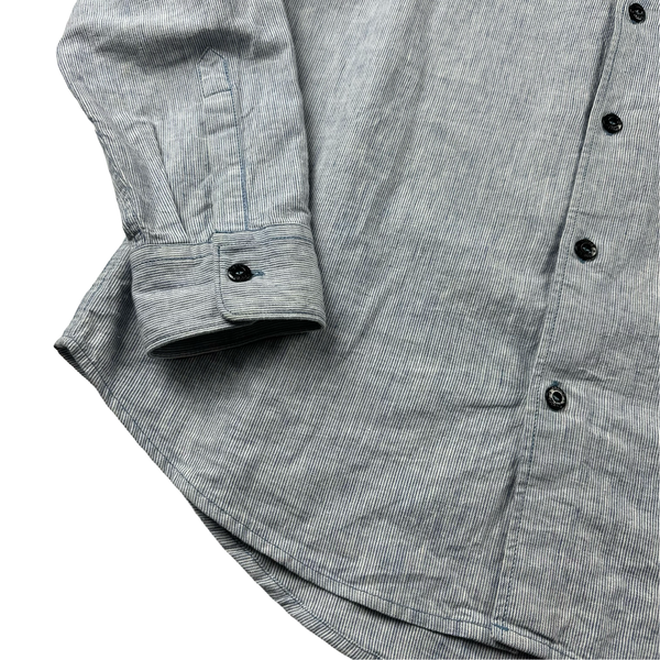Stone Island 2016 Blue Linin Blend Buttoned Shirt - Large