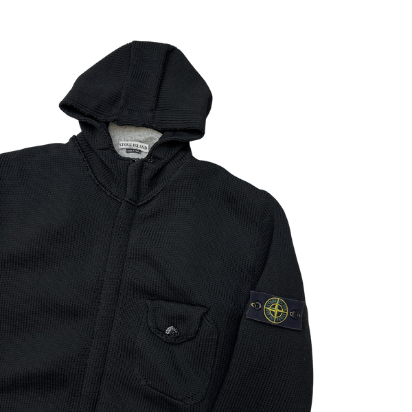 Stone Island Vintage 2003 Duel Layer Heavyweight Knitted Hoodie - XL