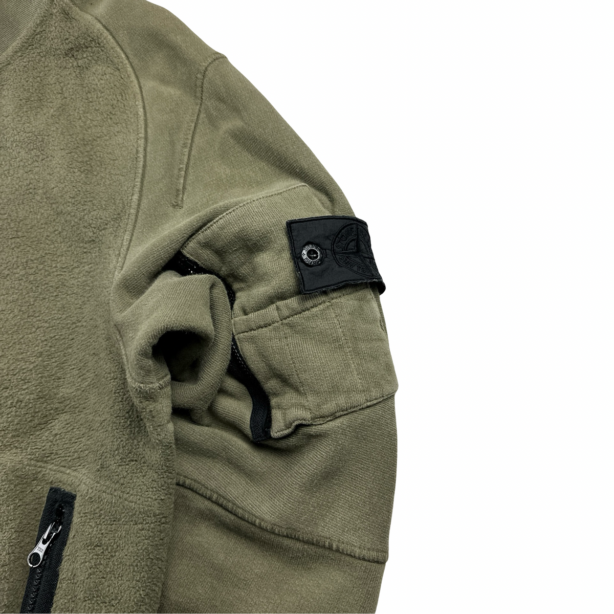 green stone island shadow project sweatshirt