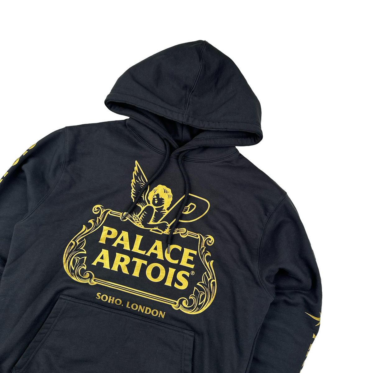Palace Artois Gold Spellout Thick Hoodie Small