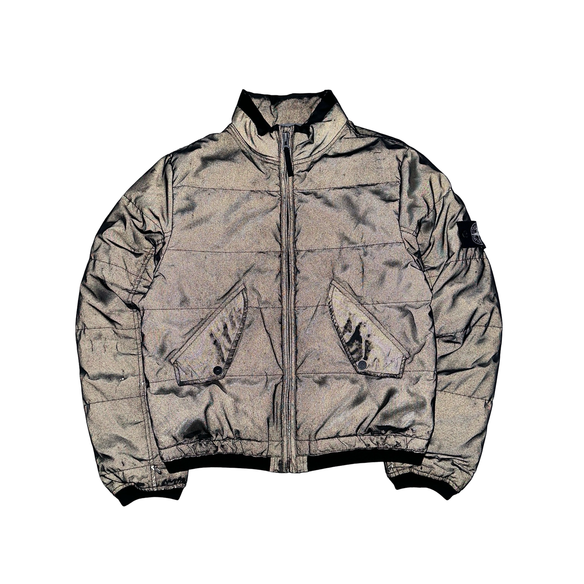 【Archive】Stone  BI MESH JAC 01AW Stone Island 2008 Down Filled Mesh Reflective Bomber Jacket