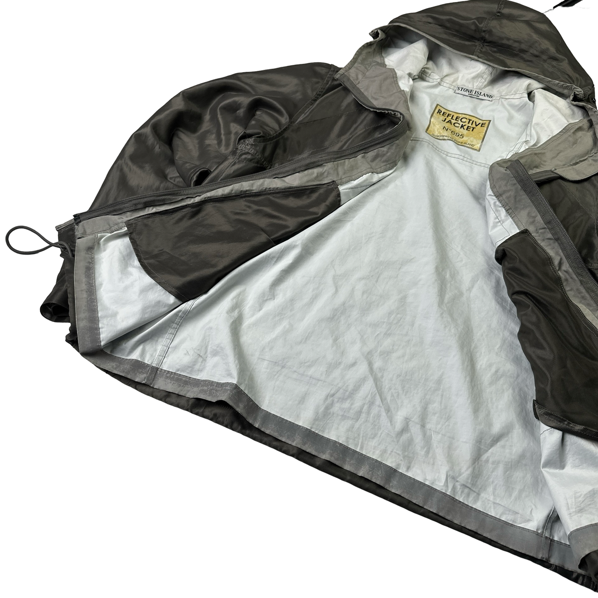 Stone Island 2006 Reflective Mesh Reflective Jacket Large