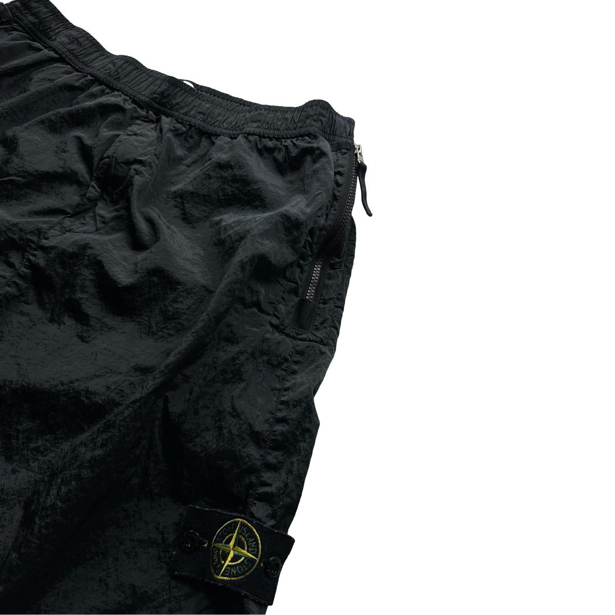 Stone Island 2023 Black Nylon Metal Econyl Shorts - 33