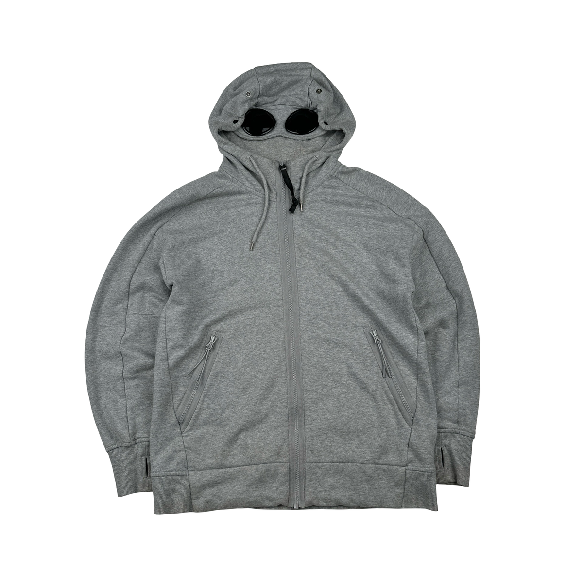 CP Company Grey Goggle Cotton Zip Up Hoodie - Medium – Mat's Island