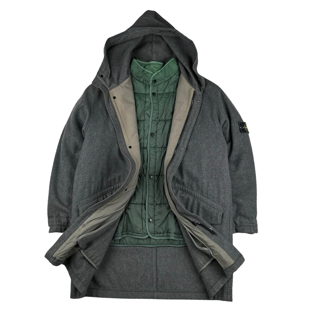 00s Stone wool hooded coat アーカイブ 00s Stone Island wool hooded