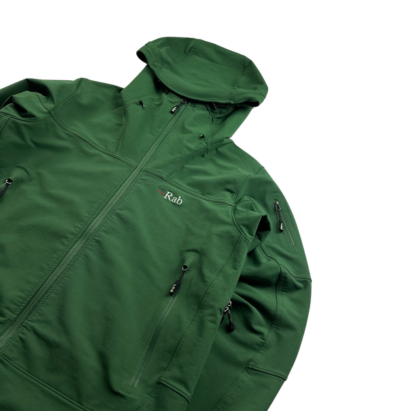 RAB Green Zipped Waterproof Soft Shell Jacket - Large