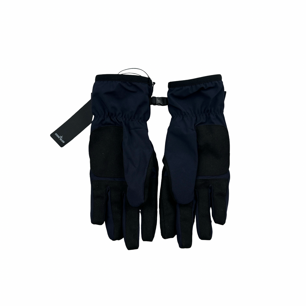 Stone Island 2021 Soft Shell Navy Reflective Logo Gloves