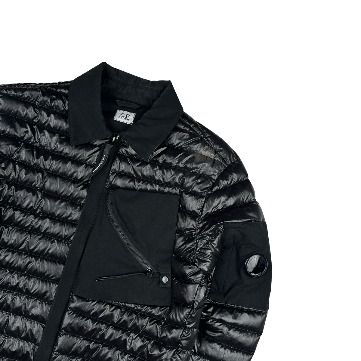 CASH CA Piping Jacket Black M - C.P. Company DD Shell Hooded