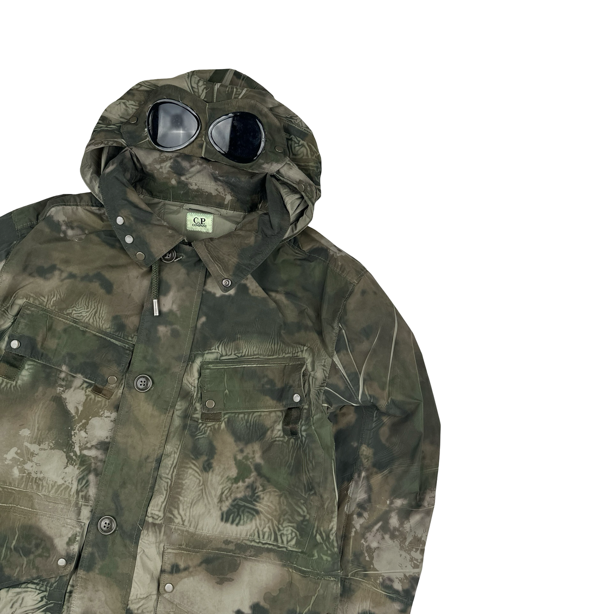 CP Company Tracery La Mille Hooded Goggle Camo Jacket Medium