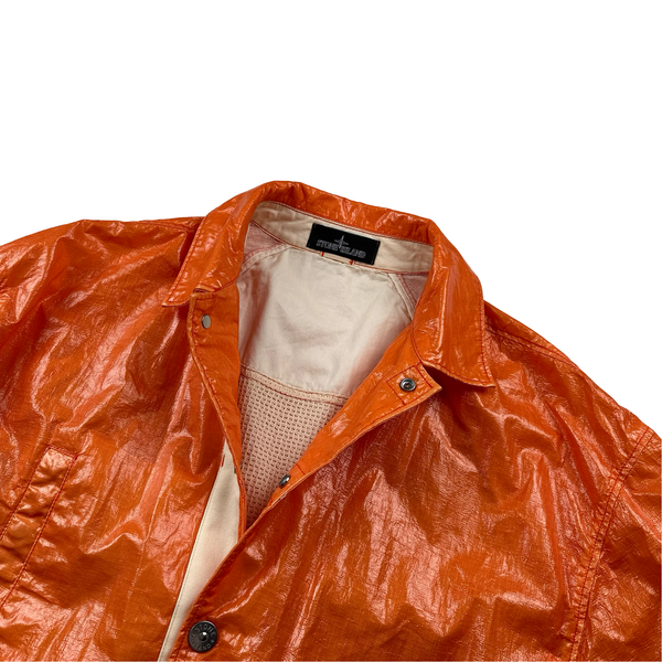 Stone Island 2022 Shadow Project Glass Linen Jacket Orange - Medium