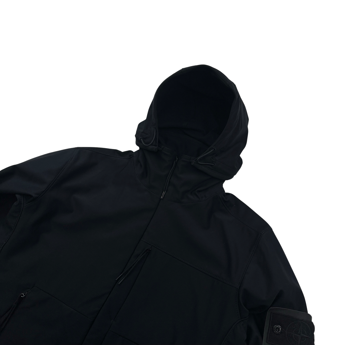 Stone Island Black Nylon Cotton 3L Ghost Piece Jacket - Small