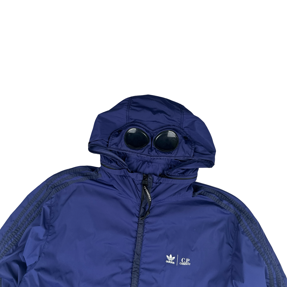 CP Company x Adidas Blue Nycra Goggle Jacket - Large – Mat's Island