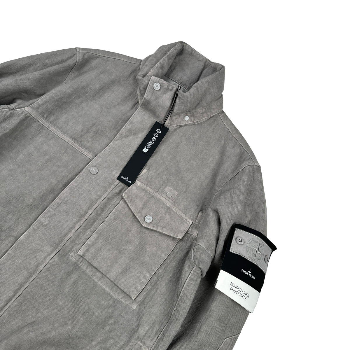 Stone Island 2025 New Season Bonded Linen Ghost Piece Jacket