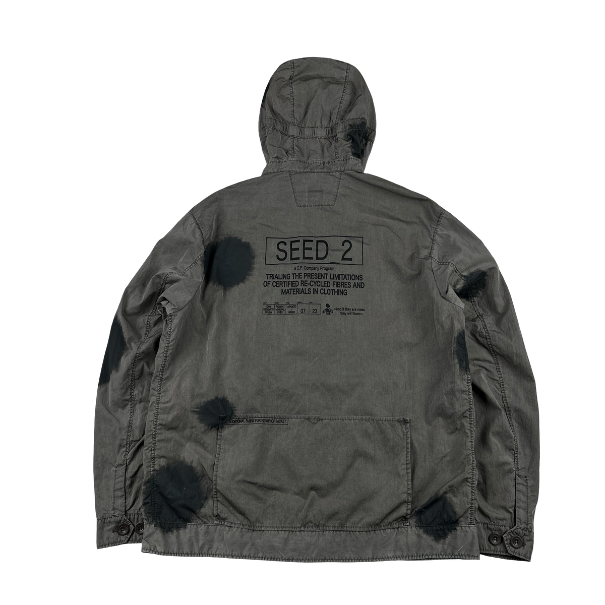 CP Company Eco Chrome-R Seed 2 Painted Goggle Jacket - Large 