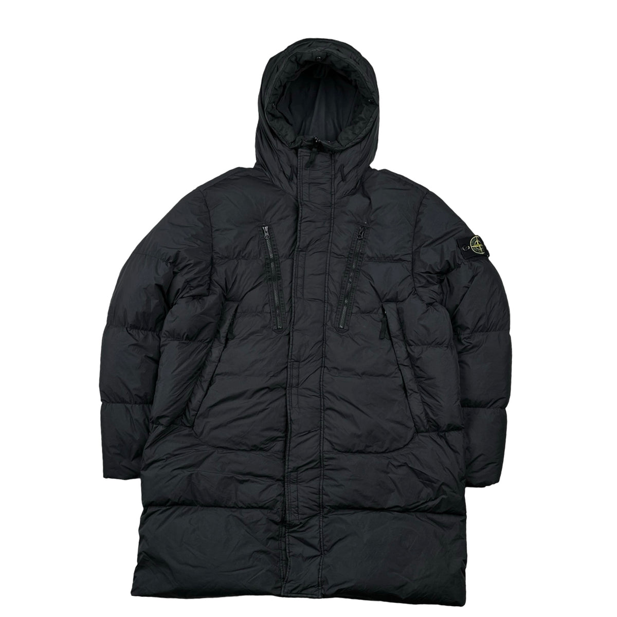 Stone Island 2021 Black Garment Dyed Crinkle Reps NY Down Parker