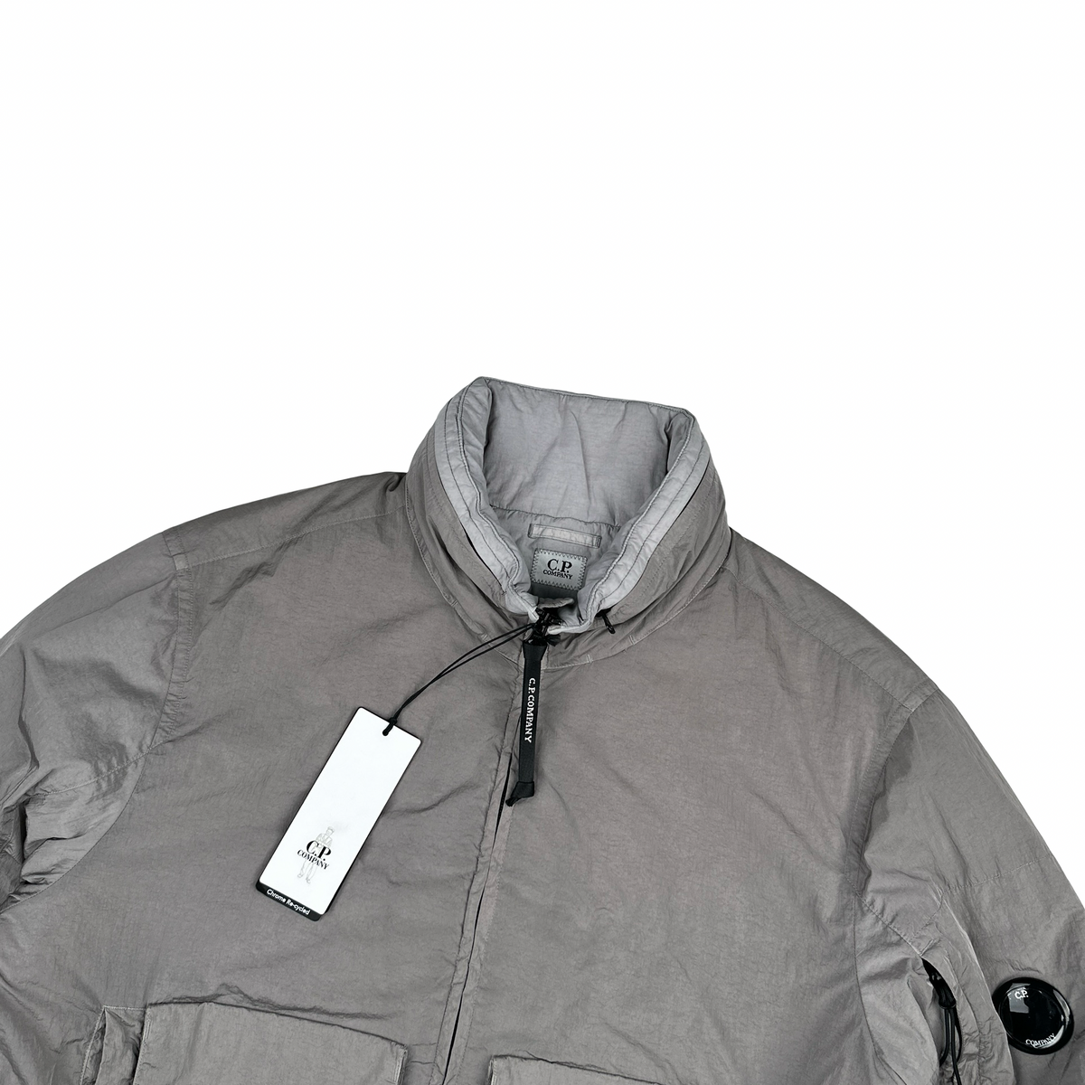 CP Company Silver Lens Viewer Quilted Chrome R Zipped Jacket - XXL