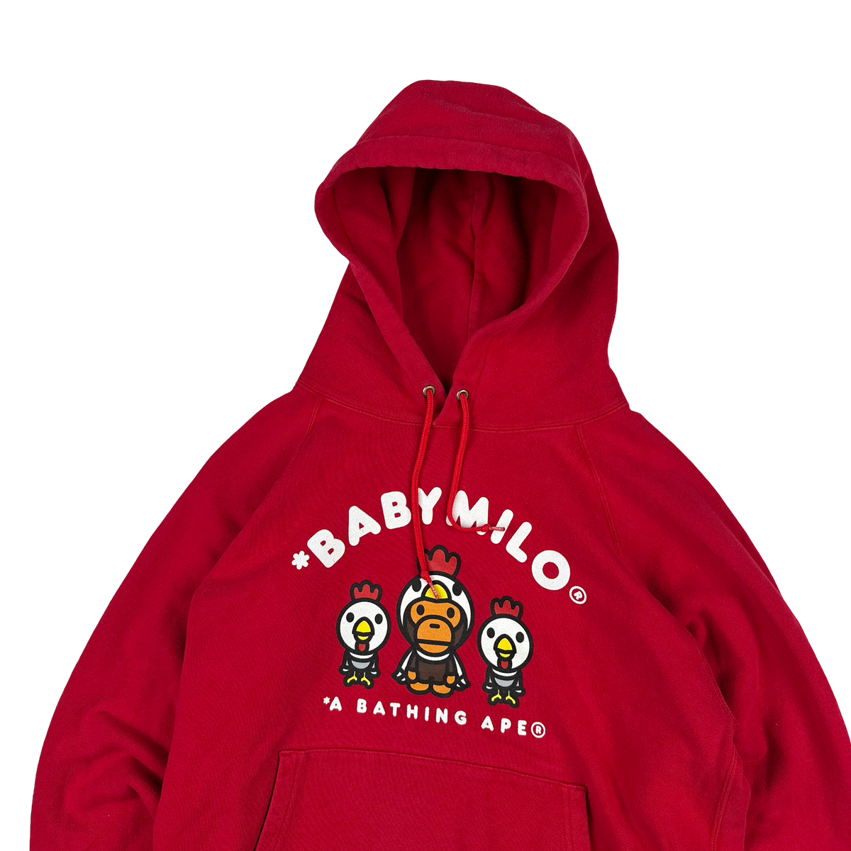 BAPE Baby Milo Red Graphic Hooded Jumper - Medium – Mat's Island