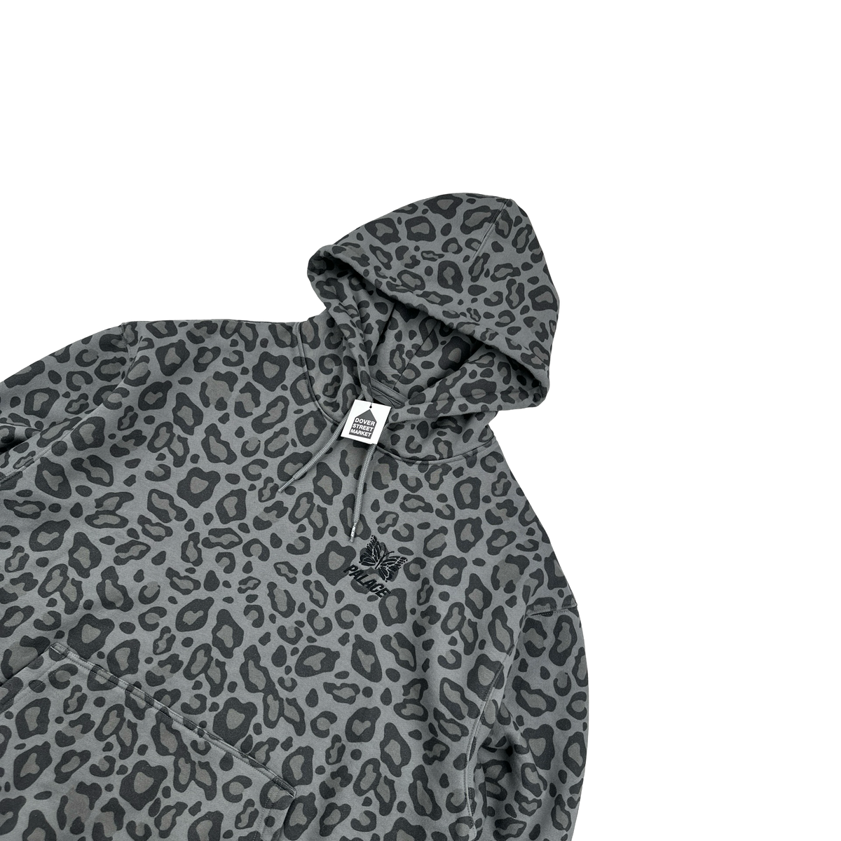 Palace X Needles Leopard Spellout Thick Cotton Hoodie - Large