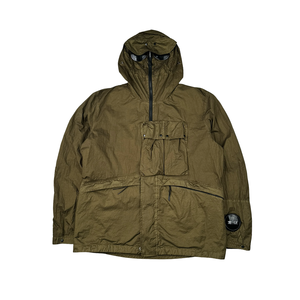 CP Company x Adidas Khaki Explorer Chrome Goggle Jacket - Large