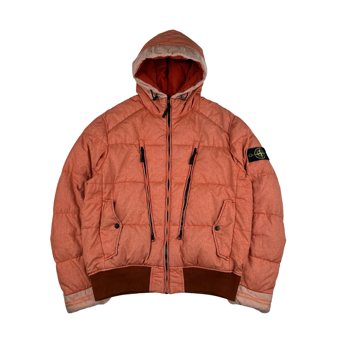 ジャケット・アウター 14AW STONE tela down puffer jacket Stone Island 2014 Salmon Mix Fibre Watro Tela Down Puffer Jacket