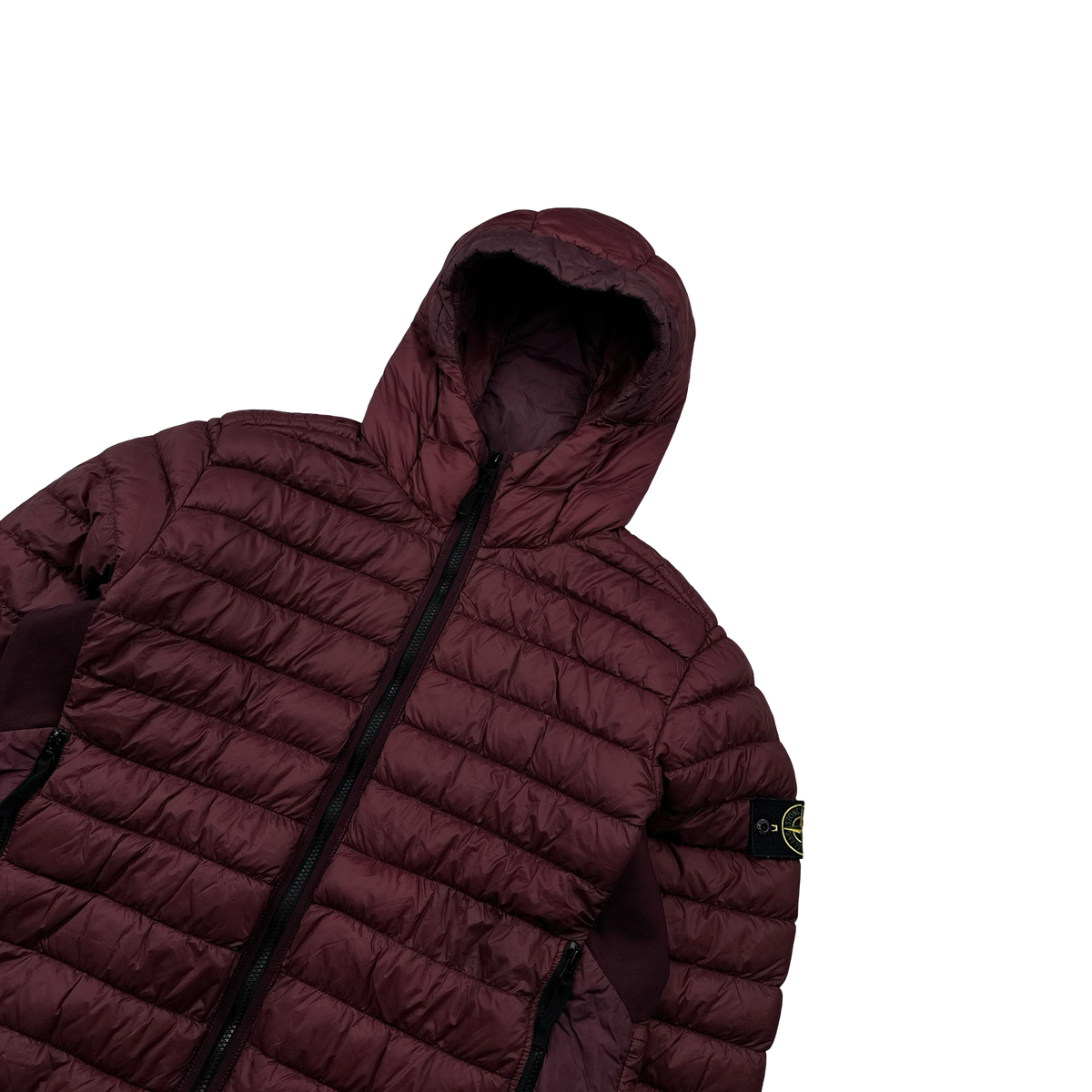 Stone Island 2017 Wine Micro Yarn Hooded Puffer Jacket XXL