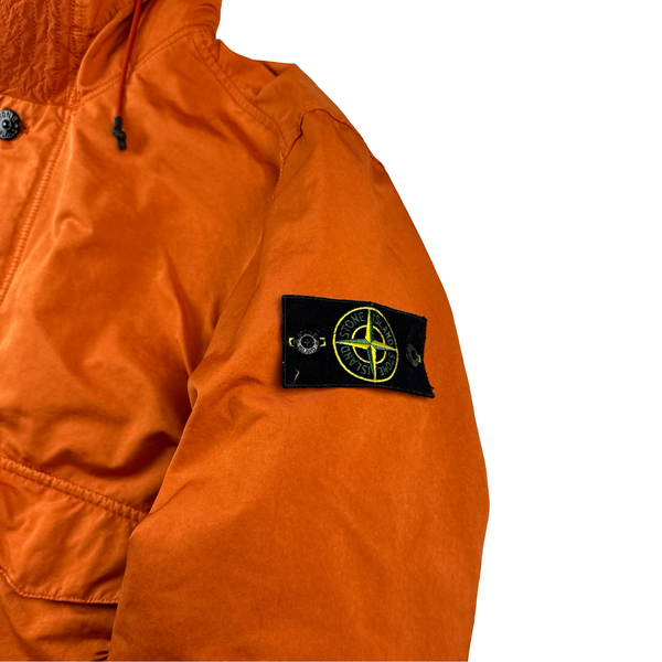 Stone Island Orange David TC Blanket Lined Fishtail Parka Jacket - XL